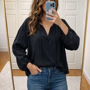 VICI xs peasant flowy blouse black